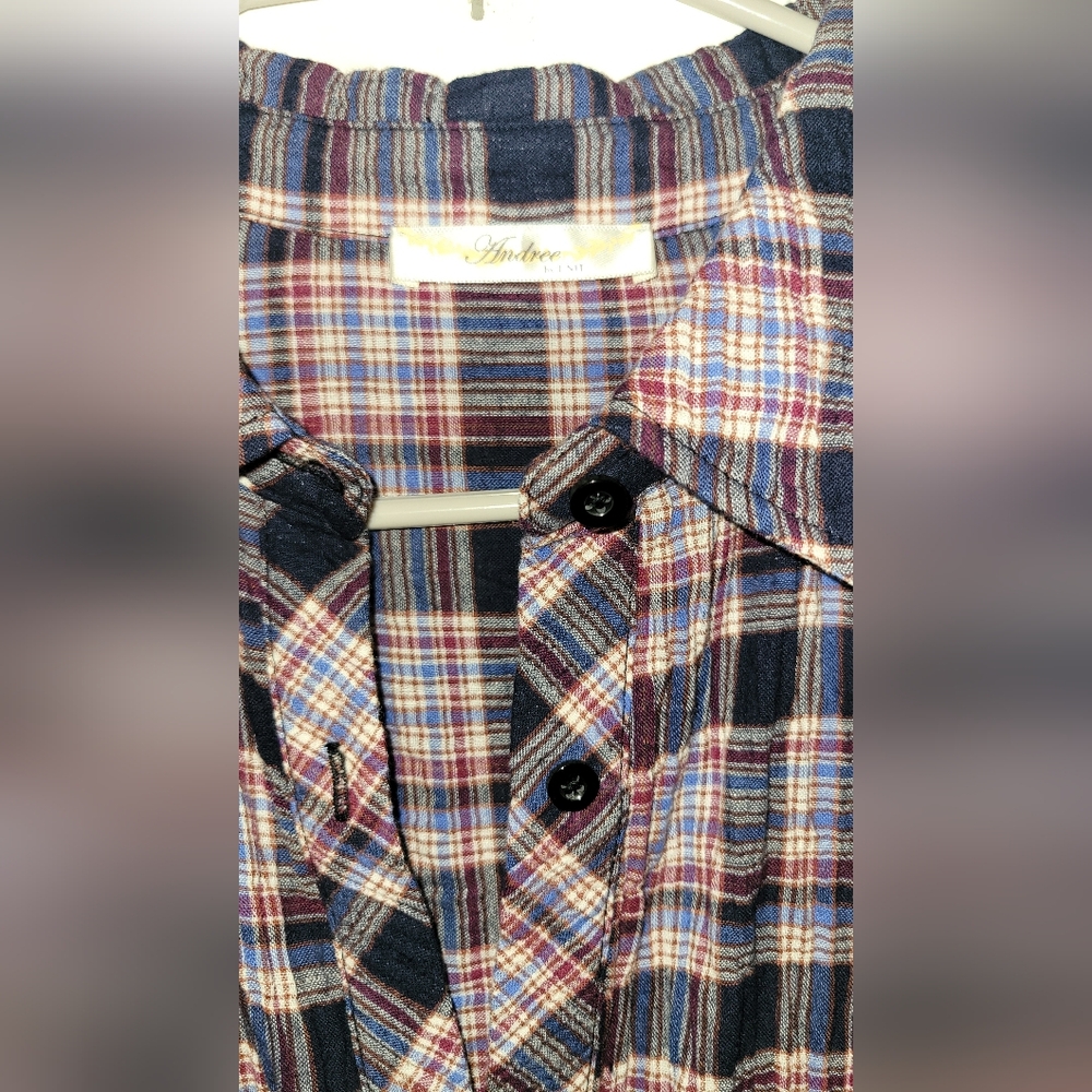 Plaid Maxi Shirt Dress - Picture 3 of 6